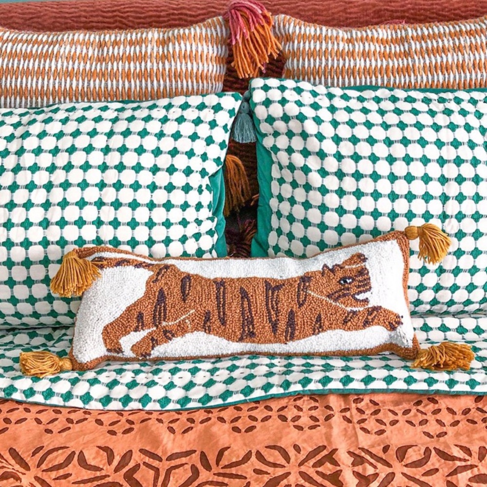 Tigress Pom Pom Hook Pillow
